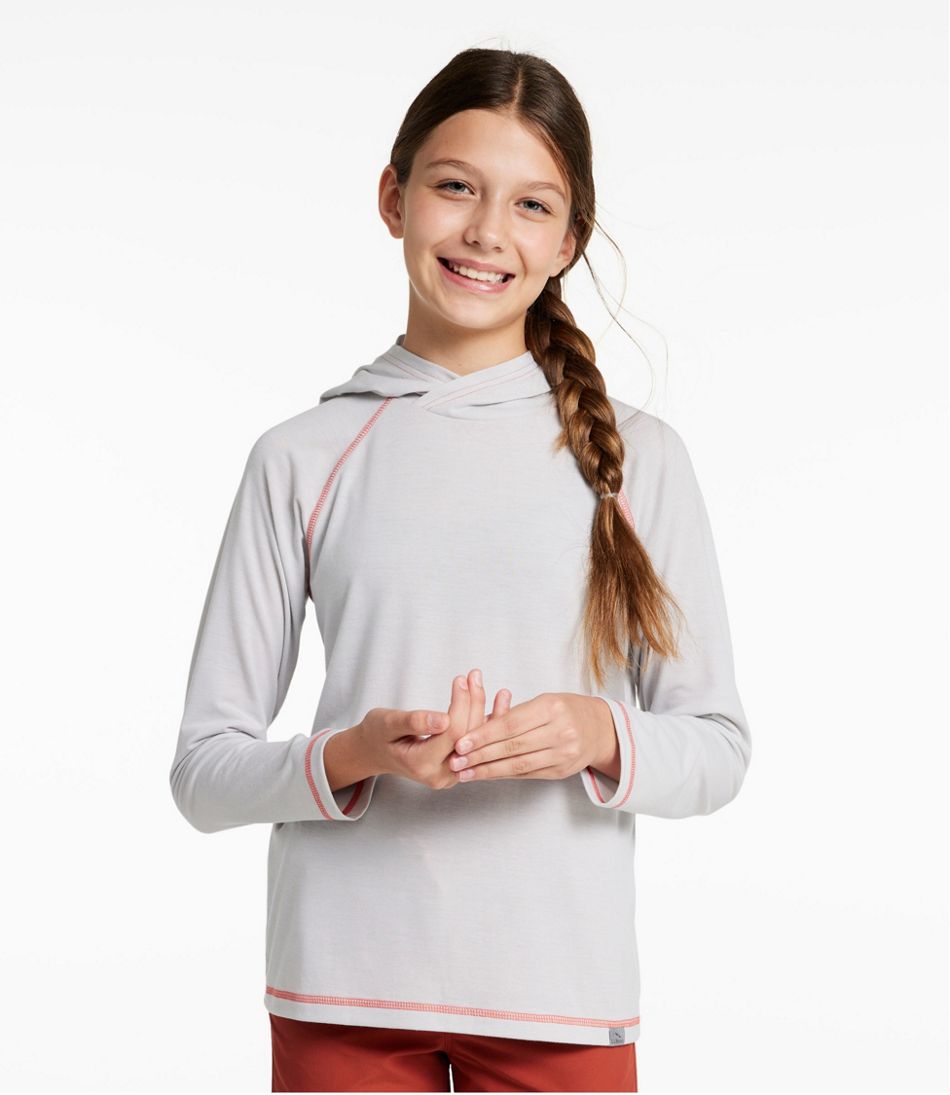 L.L.Bean | Kids' Everyday SunSmart® Hooded Tee, Long-Sleeve