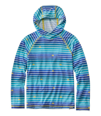 L.L.Bean | Kids' Everyday SunSmart® Hooded Tee, Long-Sleeve Stripe