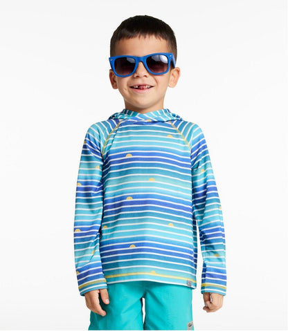 L.L.Bean | Kids' Everyday SunSmart® Hooded Tee, Long-Sleeve Stripe