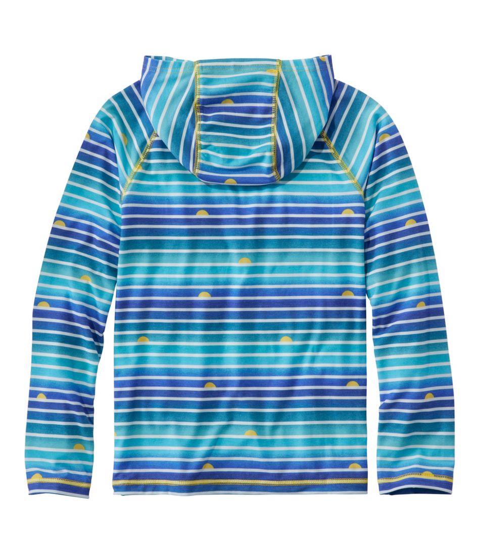 L.L.Bean | Kids' Everyday SunSmart® Hooded Tee, Long-Sleeve Stripe