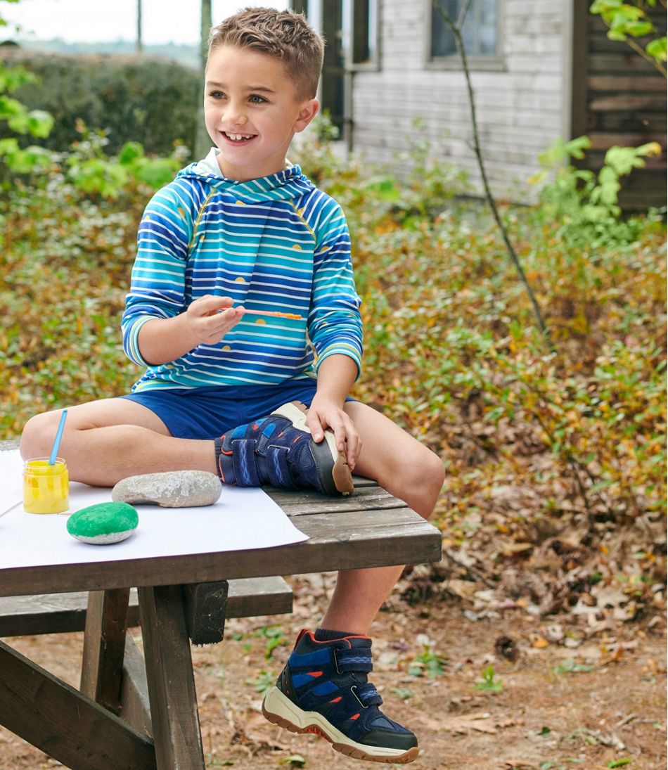 L.L.Bean | Kids' Everyday SunSmart® Hooded Tee, Long-Sleeve Stripe