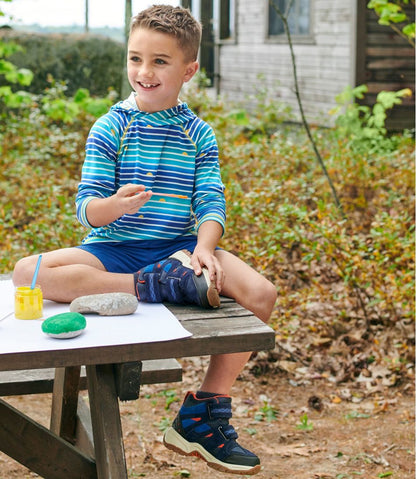 L.L.Bean | Kids' Everyday SunSmart® Hooded Tee, Long-Sleeve Stripe