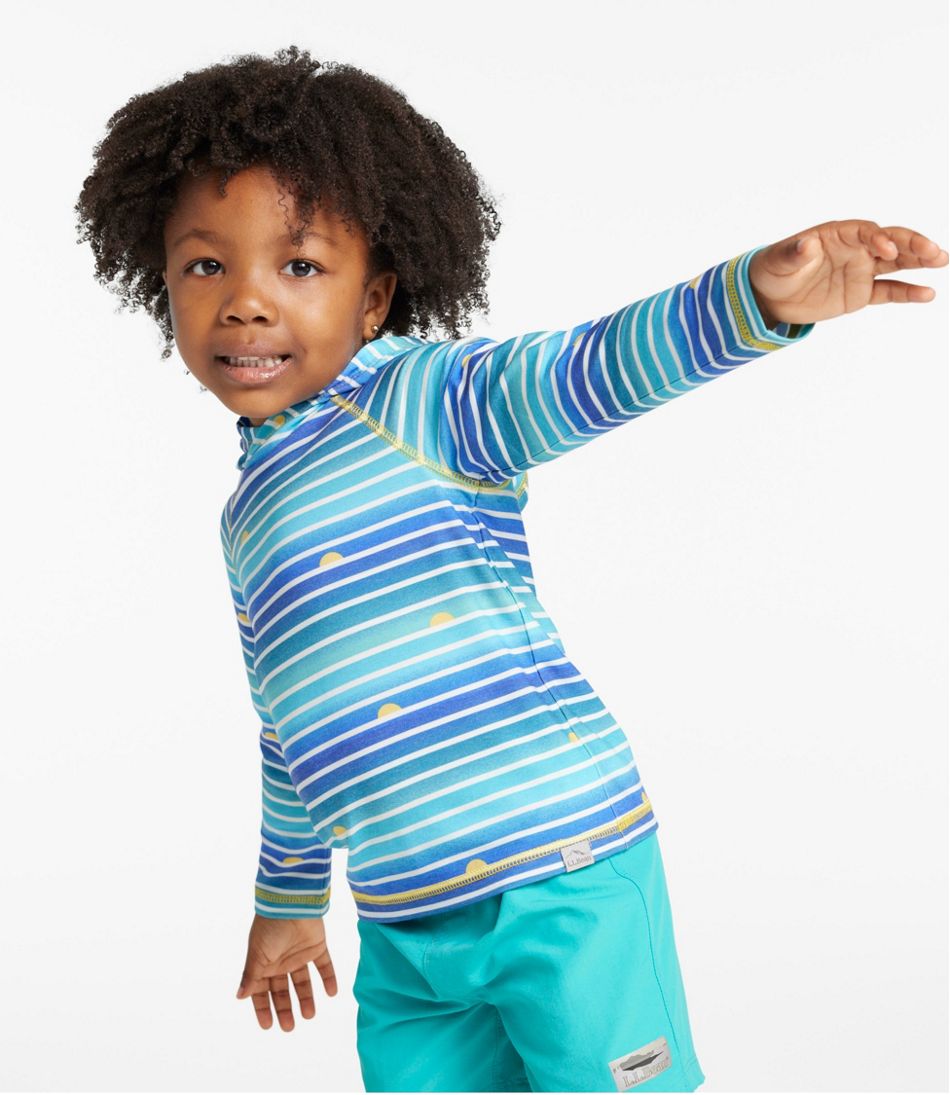 L.L.Bean | Toddlers' Everyday SunSmart® Hooded Tee, Long-Sleeve Stripe