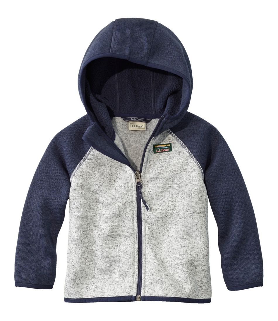 L.L.Bean | Infants' and Toddlers' L.L.Bean Sweater Fleece, Hooded Colorblock