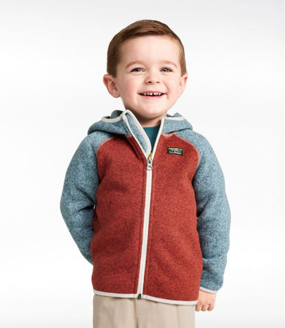 L.L.Bean | Infants' and Toddlers' L.L.Bean Sweater Fleece, Hooded Colorblock