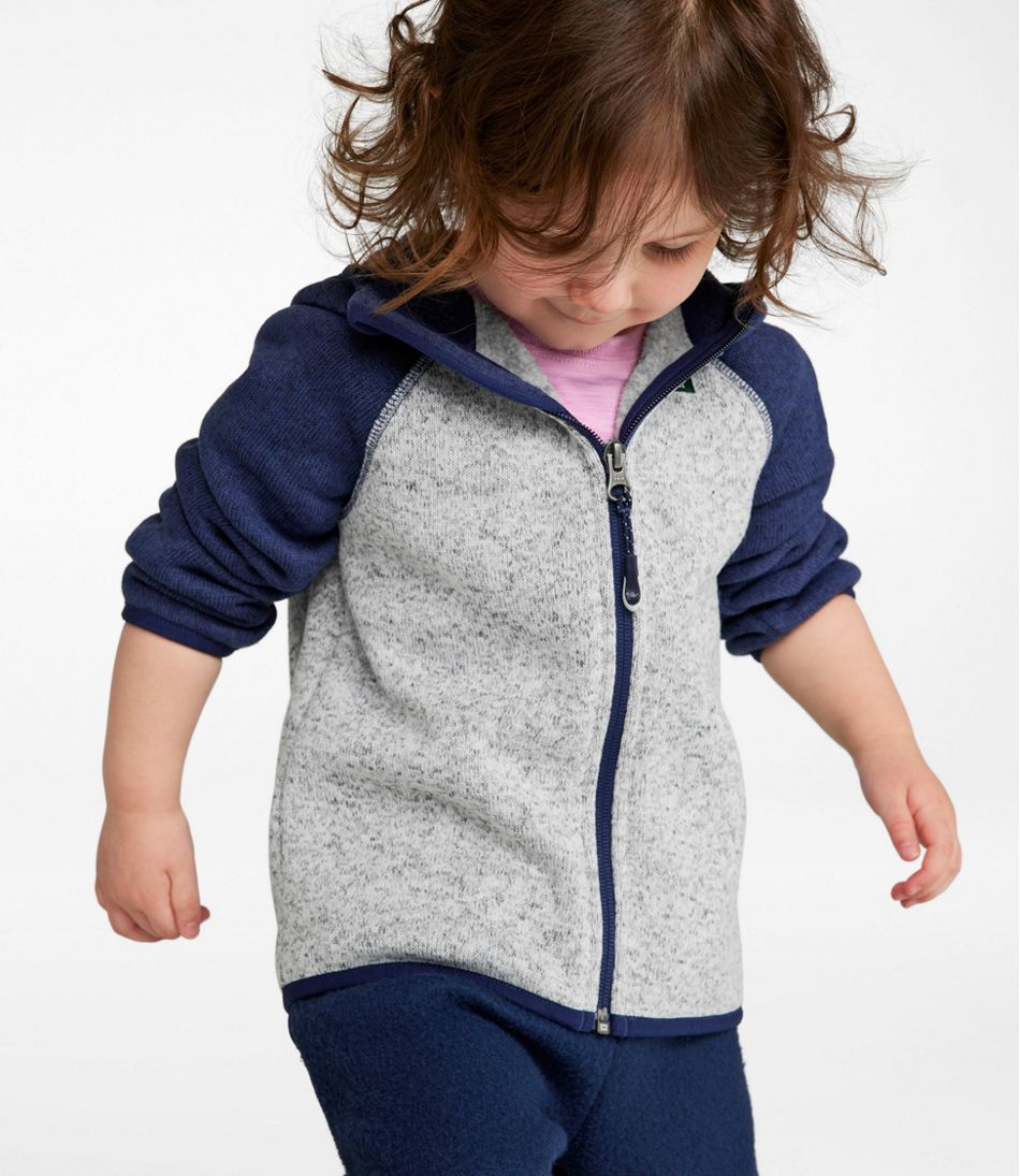 L.L.Bean | Infants' and Toddlers' L.L.Bean Sweater Fleece, Hooded Colorblock