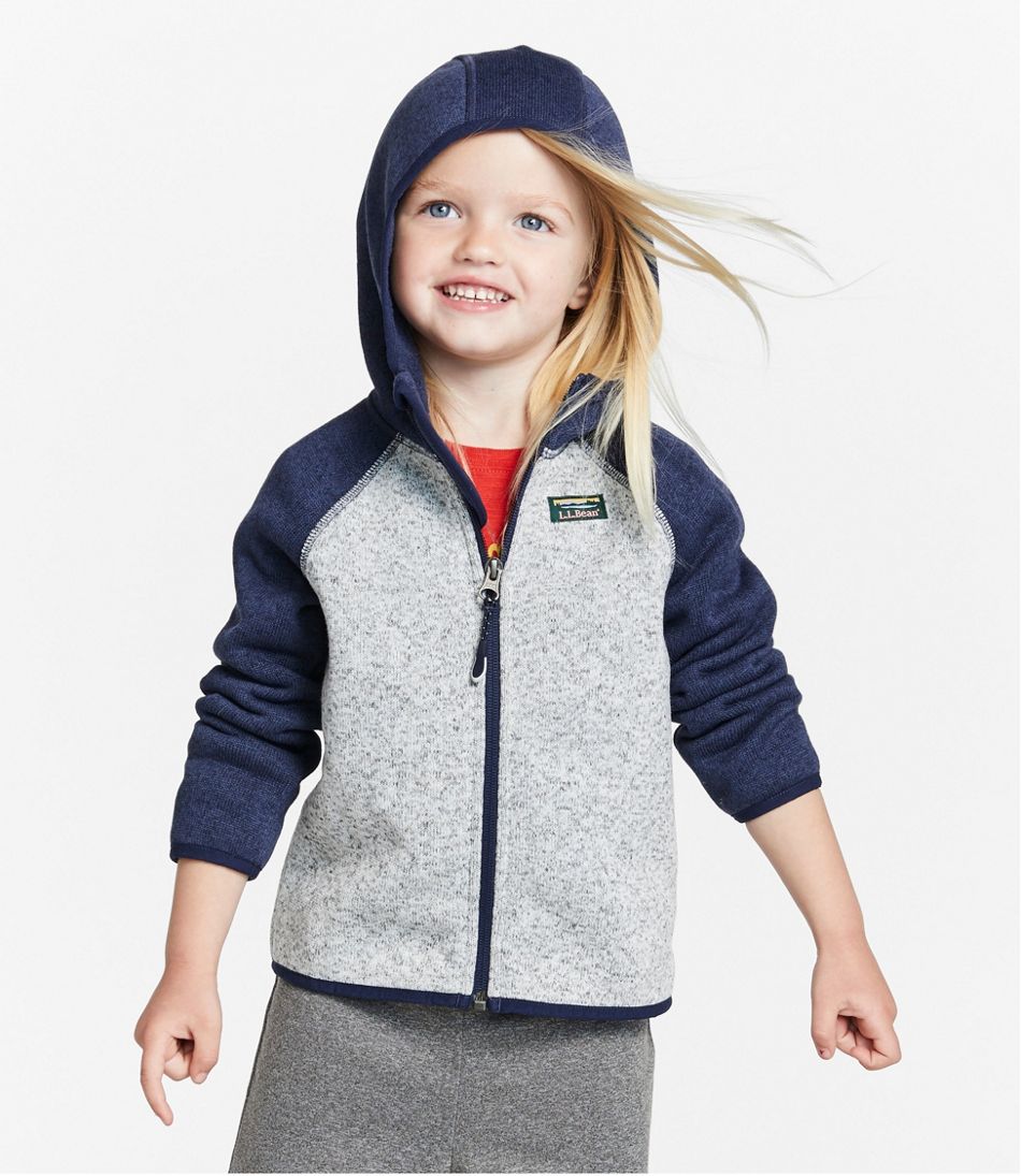 L.L.Bean | Infants' and Toddlers' L.L.Bean Sweater Fleece, Hooded Colorblock