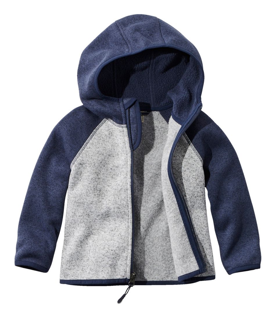 L.L.Bean | Infants' and Toddlers' L.L.Bean Sweater Fleece, Hooded Colorblock