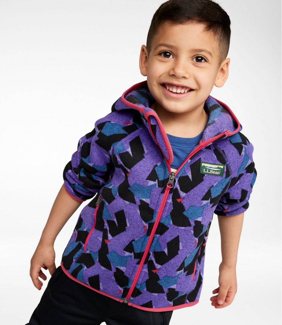 L.L.Bean | Kids' L.L.Bean Sweater Fleece, Hooded Print