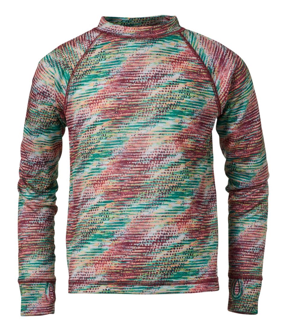 L.L.Bean | Kids' Wicked Warm Midweight Long Underwear, Top Print
