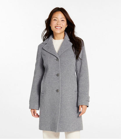 L.L.Bean | Women's Classic Lambswool Polo Coat, Three-Quarter Length