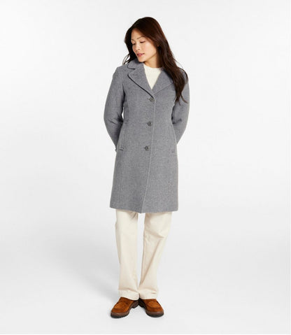 L.L.Bean | Women's Classic Lambswool Polo Coat, Three-Quarter Length