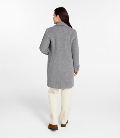 L.L.Bean | Women's Classic Lambswool Polo Coat, Three-Quarter Length