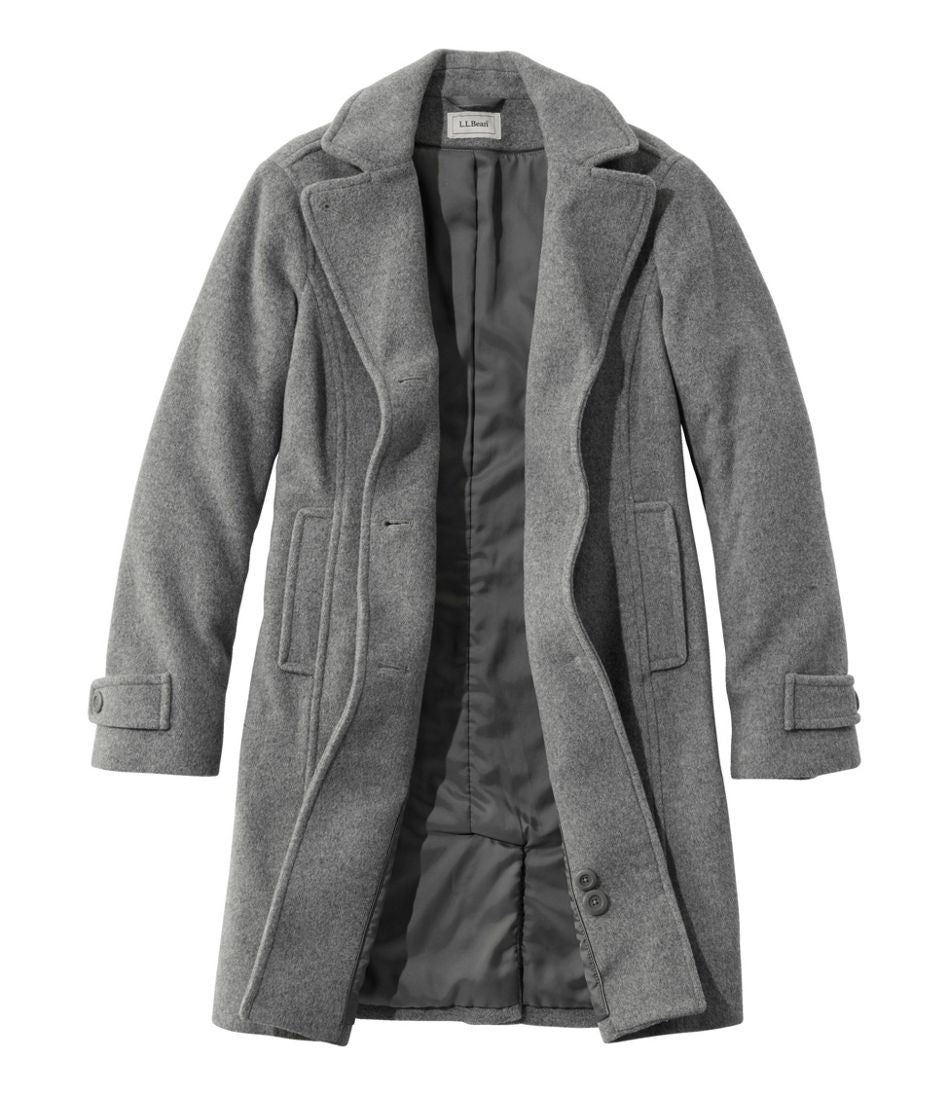 L.L.Bean | Women's Classic Lambswool Polo Coat, Three-Quarter Length