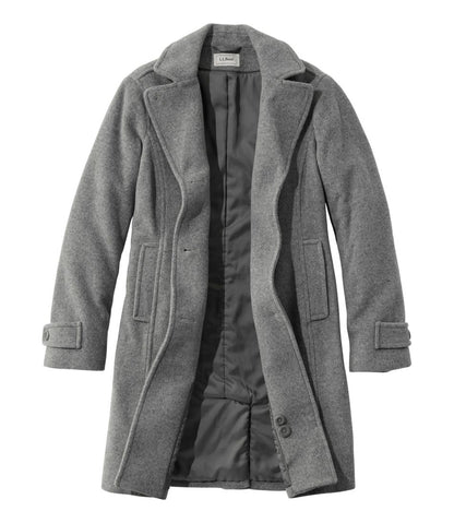 L.L.Bean | Women's Classic Lambswool Polo Coat, Three-Quarter Length
