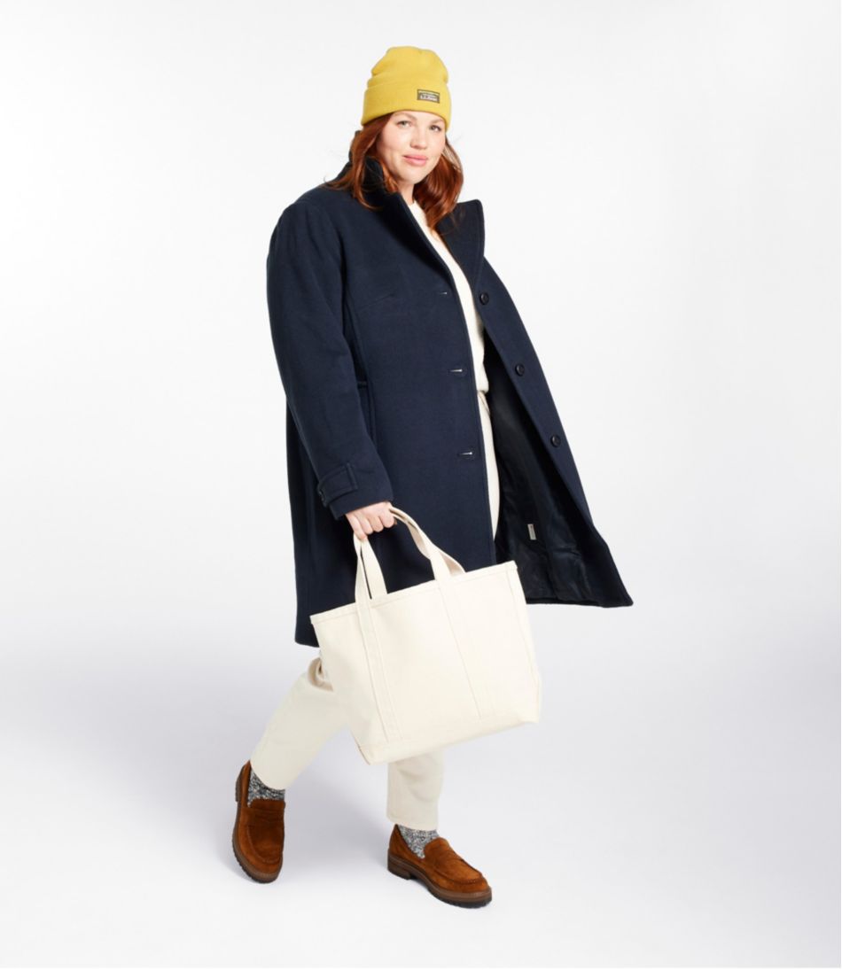 L.L.Bean | Women's Classic Lambswool Polo Coat, Three-Quarter Length