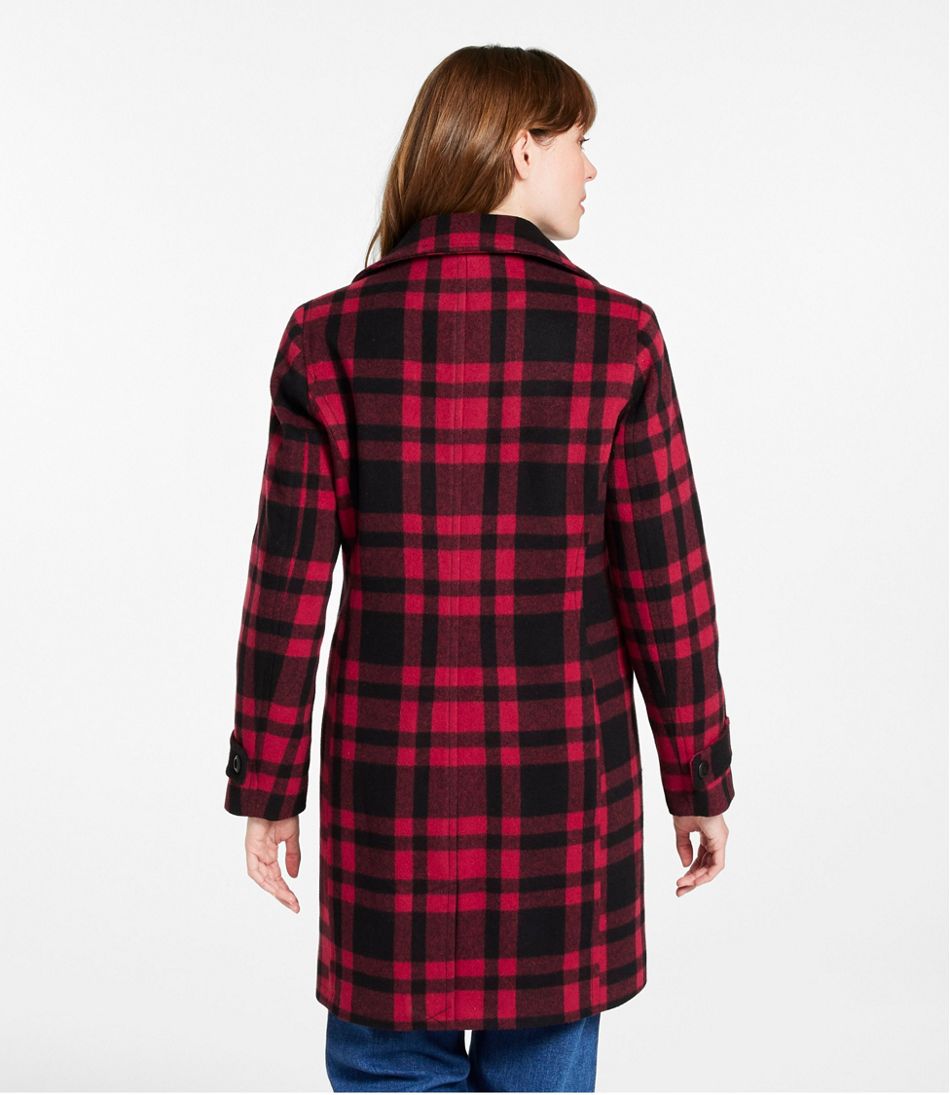 L.L.Bean | Women's Classic Lambswool Polo Coat, Three-Quarter, Pattern