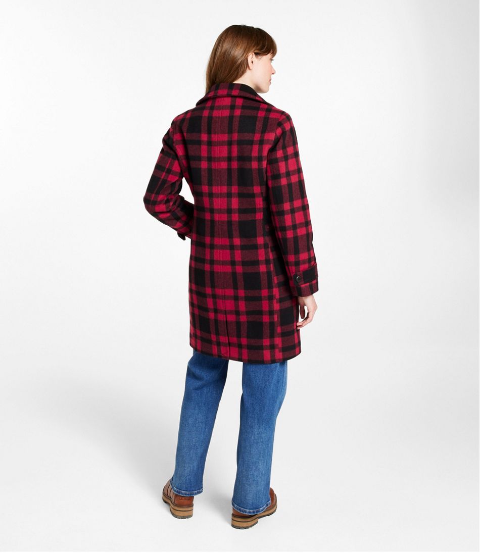 L.L.Bean | Women's Classic Lambswool Polo Coat, Three-Quarter, Pattern