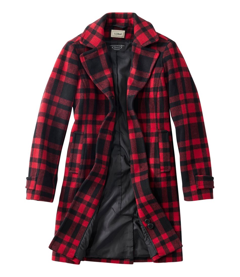 L.L.Bean | Women's Classic Lambswool Polo Coat, Three-Quarter, Pattern