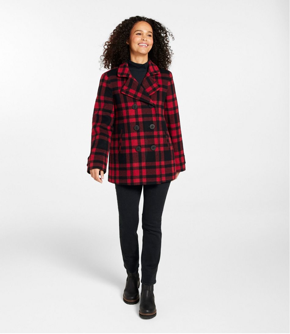 L.L.Bean | Women's Classic Lambswool Peacoat, Pattern