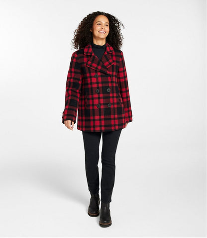 L.L.Bean | Women's Classic Lambswool Peacoat, Pattern
