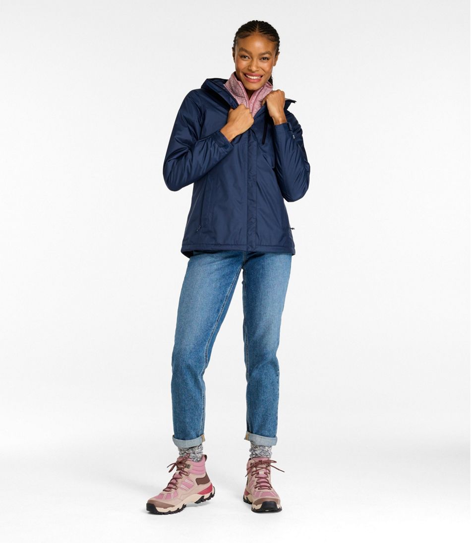 L.L.Bean | Women's Trail Model Rain Jacket, Fleece-Lined