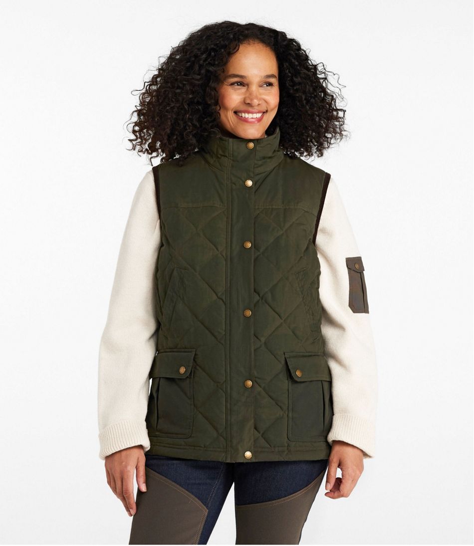 L.L.Bean | Women's L.L.Bean Upcountry Waxed Cotton Down Vest