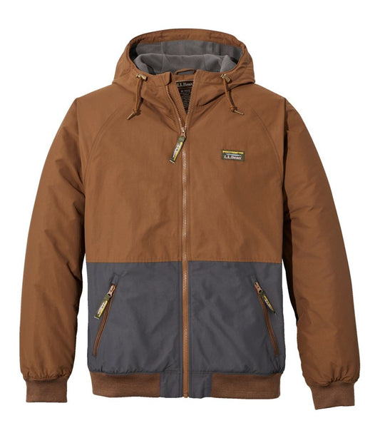 L.L.Bean | Men's Insulated 3-Season Bomber Hooded Jacket, Colorblock