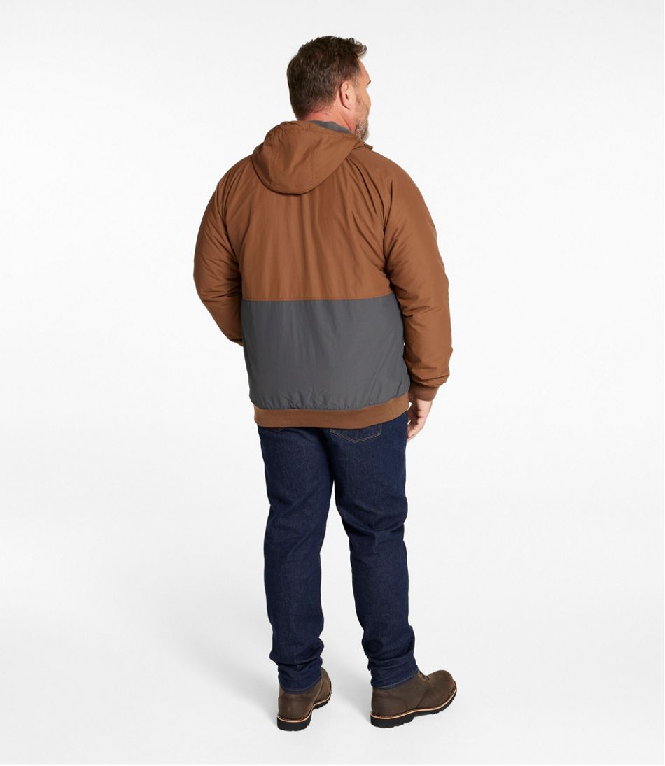 L.L.Bean | Men's Insulated 3-Season Bomber Hooded Jacket, Colorblock