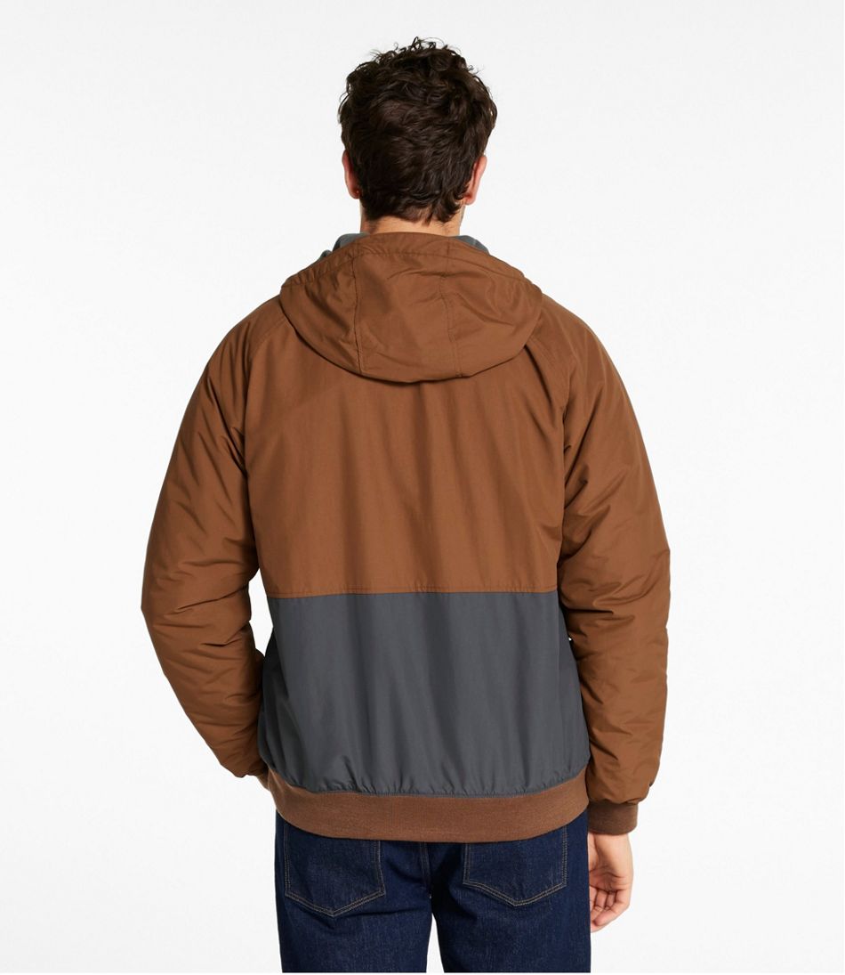 L.L.Bean | Men's Insulated 3-Season Bomber Hooded Jacket, Colorblock