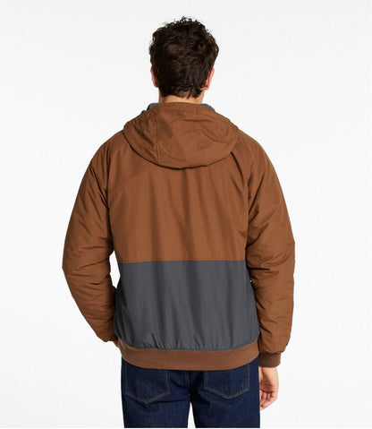 L.L.Bean | Men's Insulated 3-Season Bomber Hooded Jacket, Colorblock