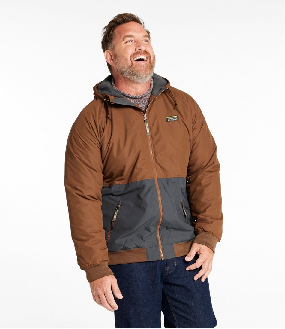L.L.Bean | Men's Insulated 3-Season Bomber Hooded Jacket, Colorblock