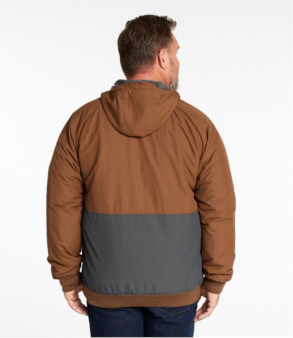 L.L.Bean | Men's Insulated 3-Season Bomber Hooded Jacket, Colorblock