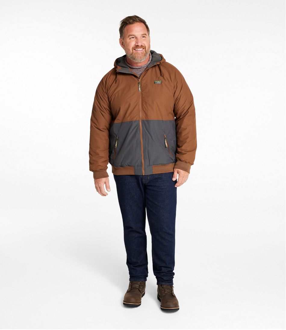 L.L.Bean | Men's Insulated 3-Season Bomber Hooded Jacket, Colorblock
