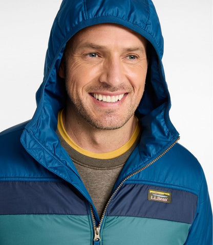 L.L.Bean | Men's Mountain Classic Puffer Hooded Jacket, Colorblock