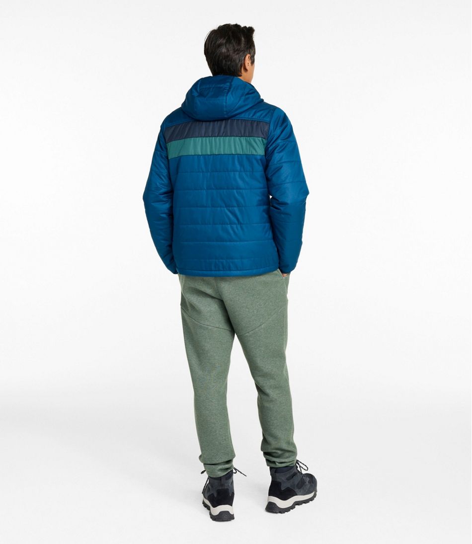 L.L.Bean | Men's Mountain Classic Puffer Hooded Jacket, Colorblock