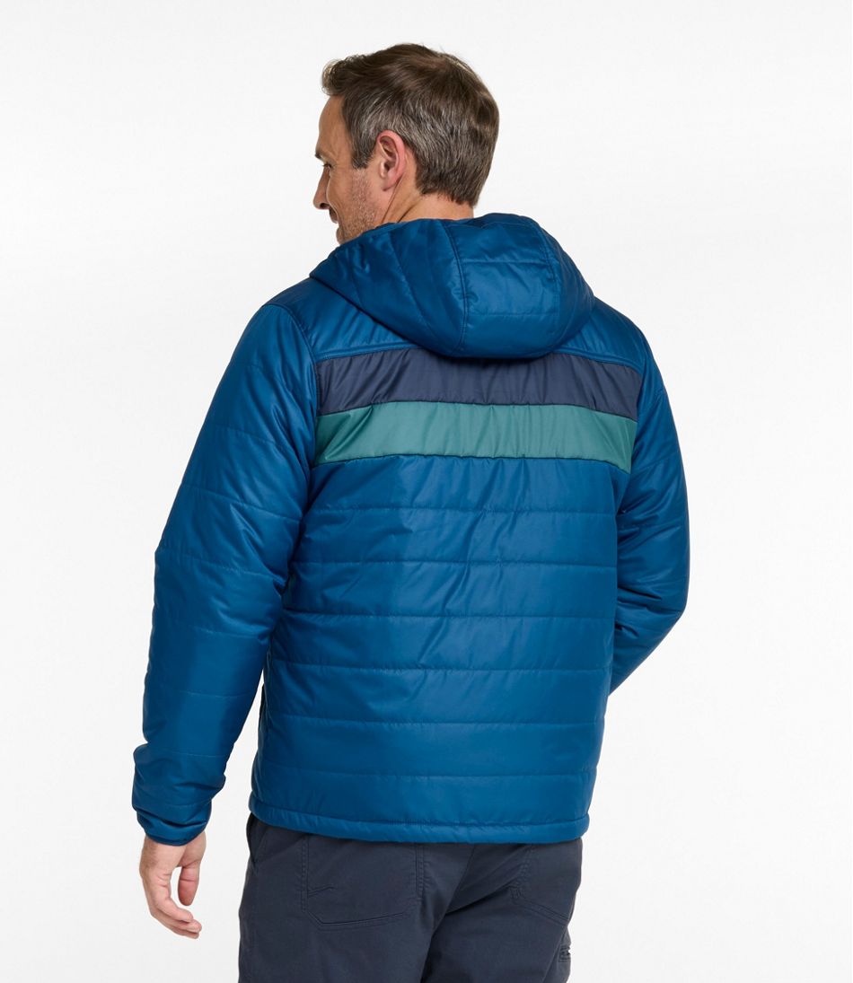 L.L.Bean | Men's Mountain Classic Puffer Hooded Jacket, Colorblock
