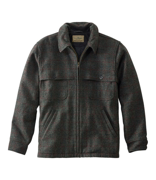 L.L.Bean | Men's Maine Guide Zip-Front Jac-Shirt with PrimaLoft, Plaid