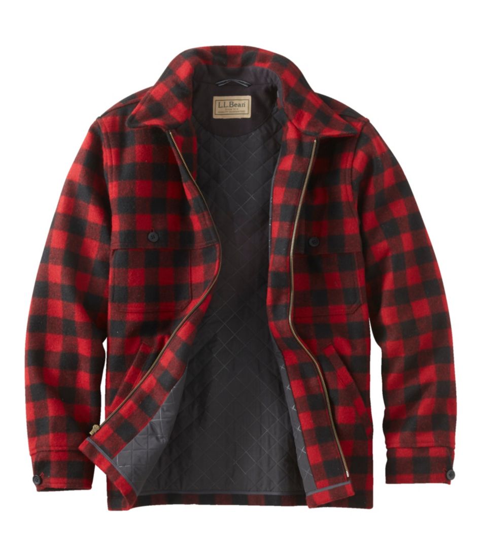 L.L.Bean | Men's Maine Guide Zip-Front Jac-Shirt with PrimaLoft, Plaid