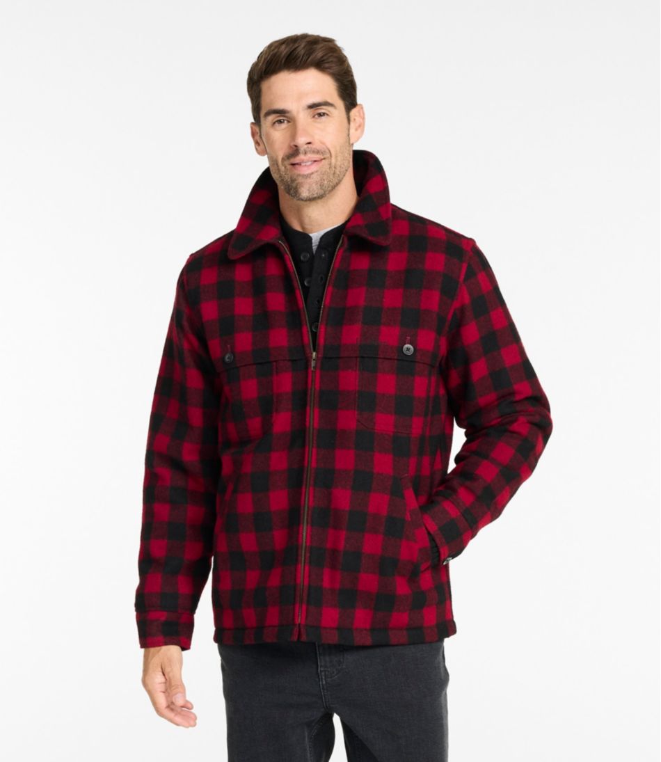 L.L.Bean | Men's Maine Guide Zip-Front Jac-Shirt with PrimaLoft, Plaid