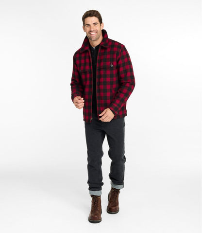 L.L.Bean | Men's Maine Guide Zip-Front Jac-Shirt with PrimaLoft, Plaid