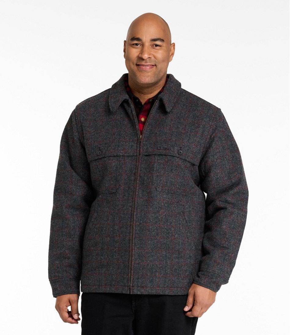 L.L.Bean | Men's Maine Guide Zip-Front Jac-Shirt with PrimaLoft, Plaid
