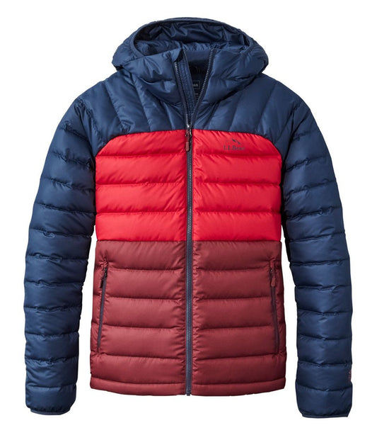 L.L.Bean | Men's Bean's Down Hooded Jacket, Colorblock
