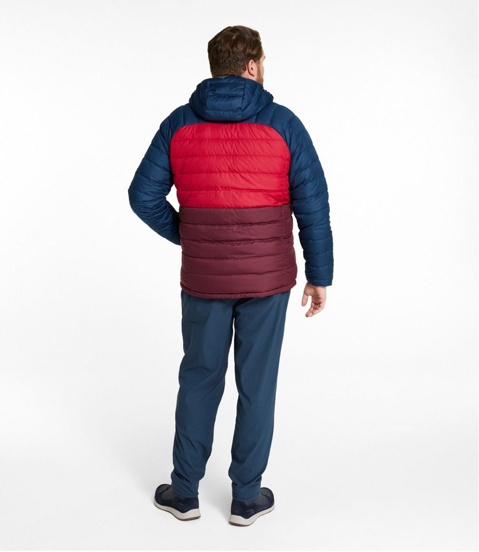 L.L.Bean | Men's Bean's Down Hooded Jacket, Colorblock