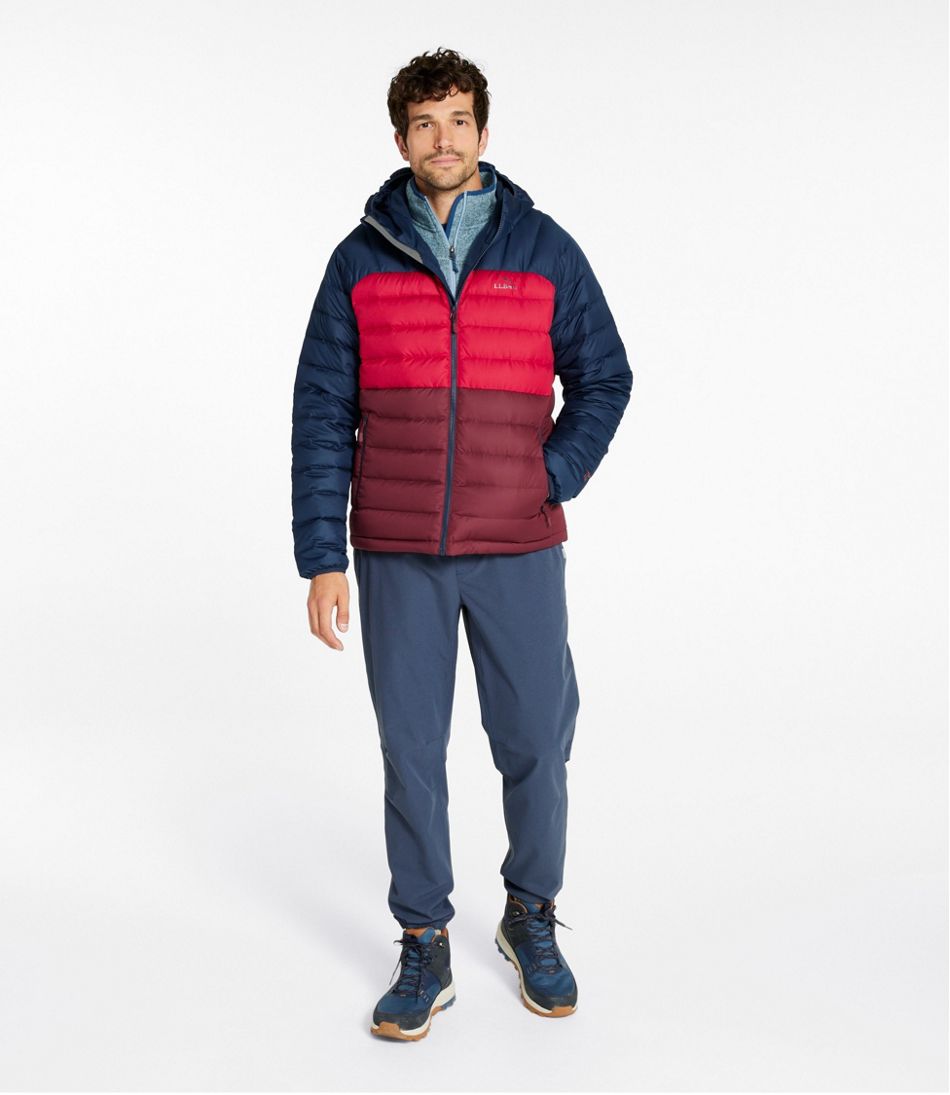 L.L.Bean | Men's Bean's Down Hooded Jacket, Colorblock