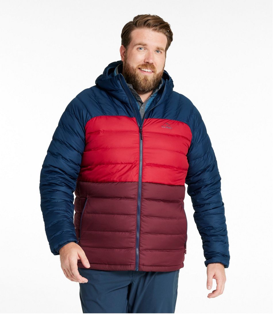 L.L.Bean | Men's Bean's Down Hooded Jacket, Colorblock