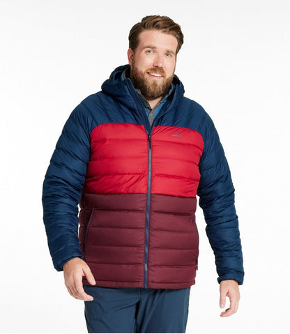 L.L.Bean | Men's Bean's Down Hooded Jacket, Colorblock