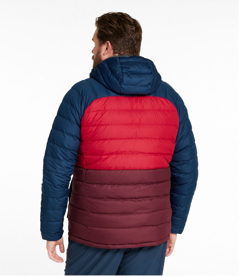 L.L.Bean | Men's Bean's Down Hooded Jacket, Colorblock