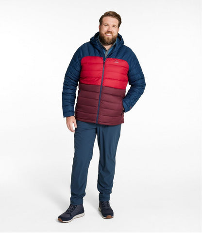 L.L.Bean | Men's Bean's Down Hooded Jacket, Colorblock