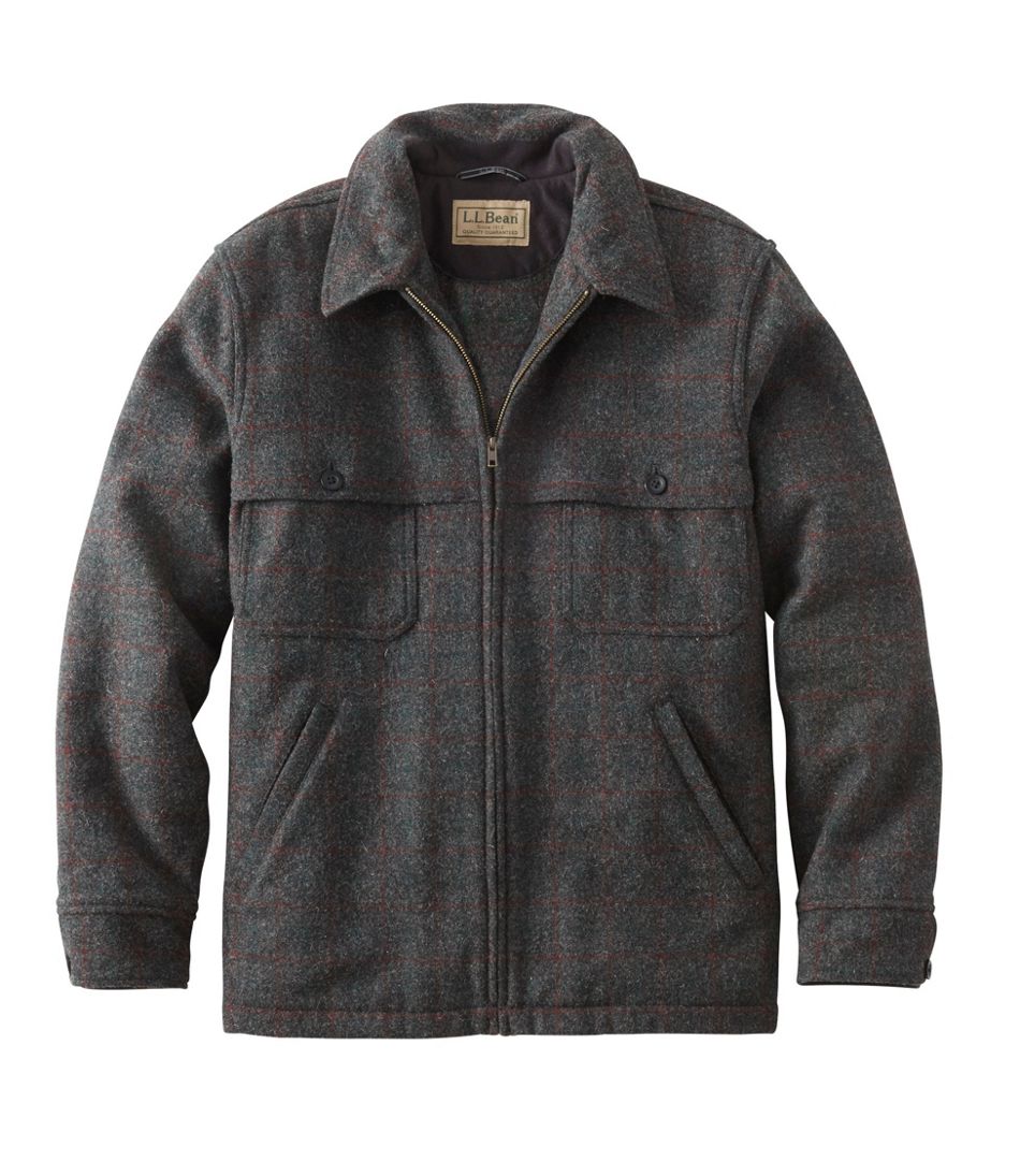 L.L.Bean | Men's Maine Guide Zip-Front Jac-Shirt, Plaid